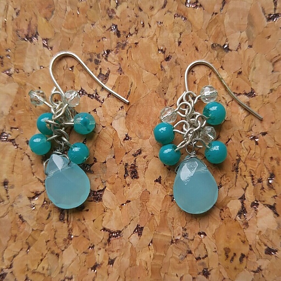 ♦3 for $15 Costume Turquoise Dainty Dangle Earring - Picture 3 of 7